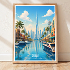 Dubai - UAE - Travel Art Print Wall Deco Poster - Travel Art Poster Print