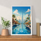 Dubai - UAE - Travel Art Print Wall Deco Poster - Travel Art Poster Print