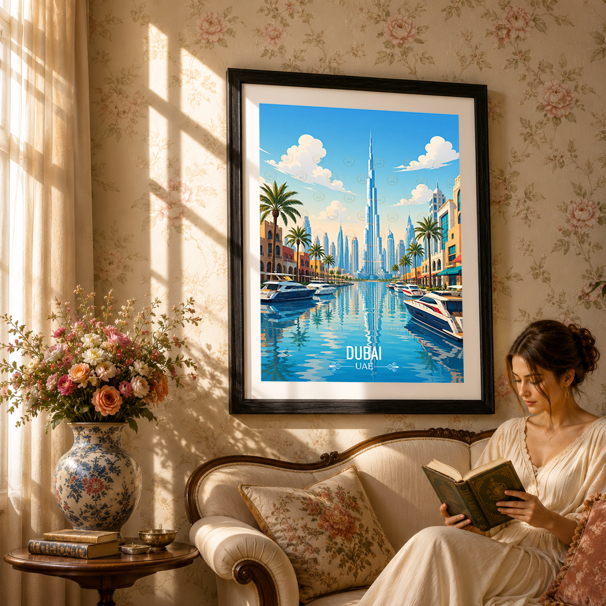 Dubai - UAE - Travel Art Print Wall Deco Poster - Travel Art Poster Print