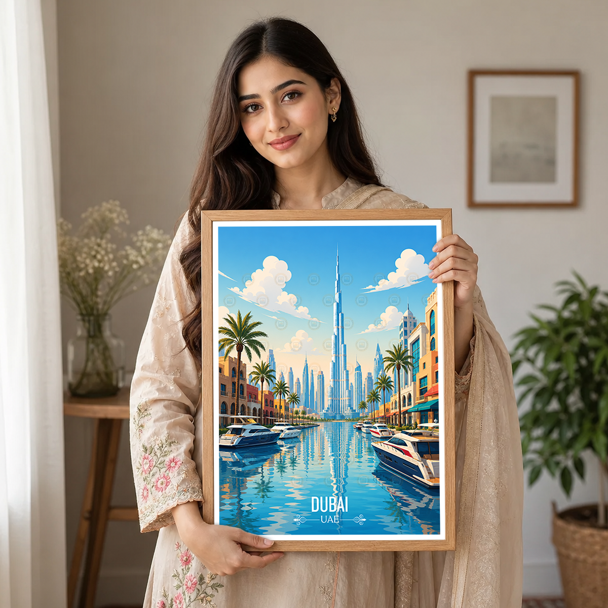 Dubai - UAE - Travel Art Print Wall Deco Poster - Travel Art Poster Print