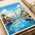 Dubai - UAE - Travel Art Print Wall Deco Poster - Travel Art Poster Print