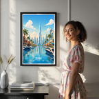 Dubai - UAE - Travel Art Print Wall Deco Poster - Travel Art Poster Print