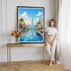Dubai - UAE - Travel Art Print Wall Deco Poster - Travel Art Poster Print