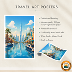 Dubai - UAE - Travel Art Print Wall Deco Poster - Travel Art Poster Print