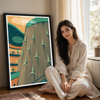 Dubai Mall - UAE - Travel Art Print Wall Deco Poster
