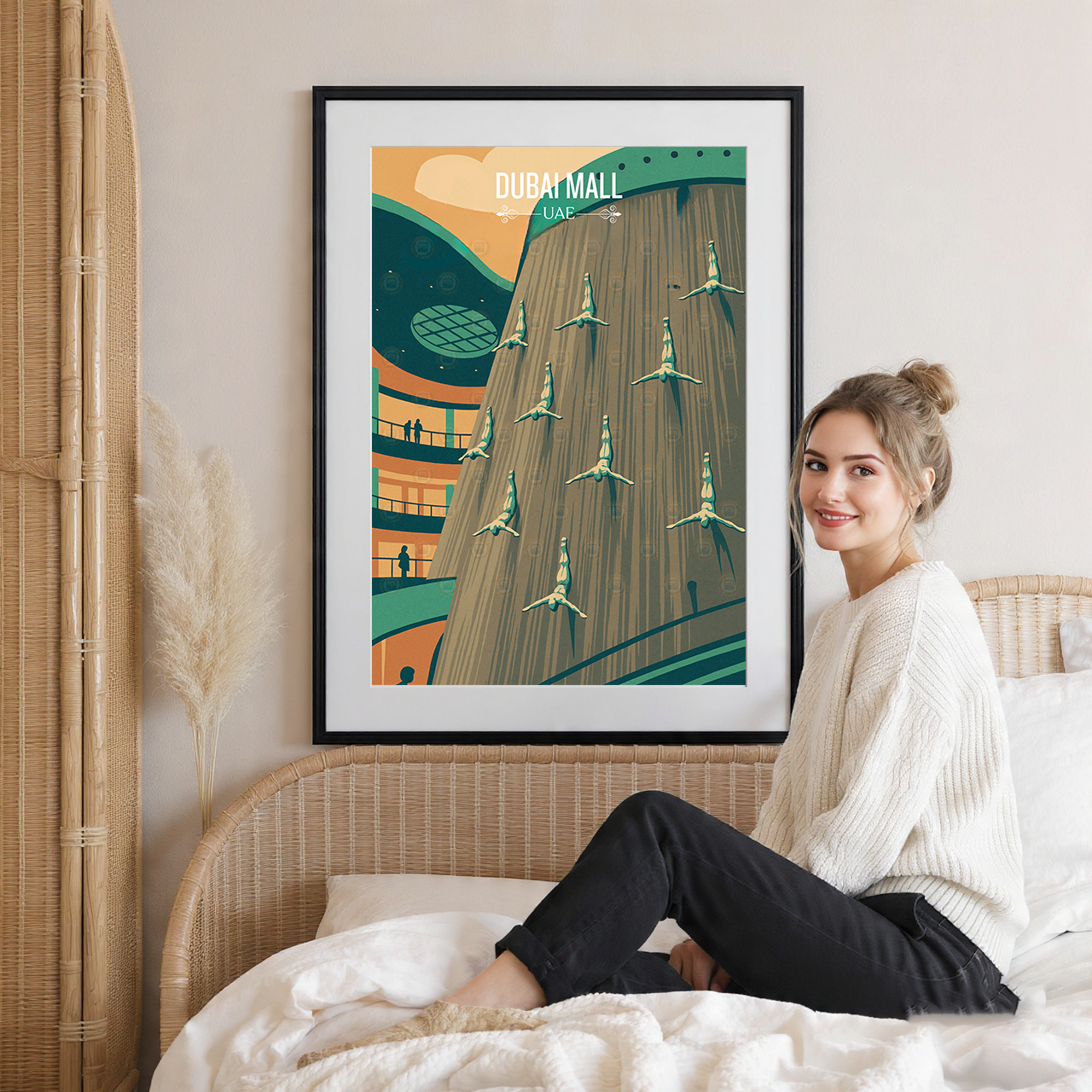 Dubai Mall - UAE - Travel Art Print Wall Deco Poster