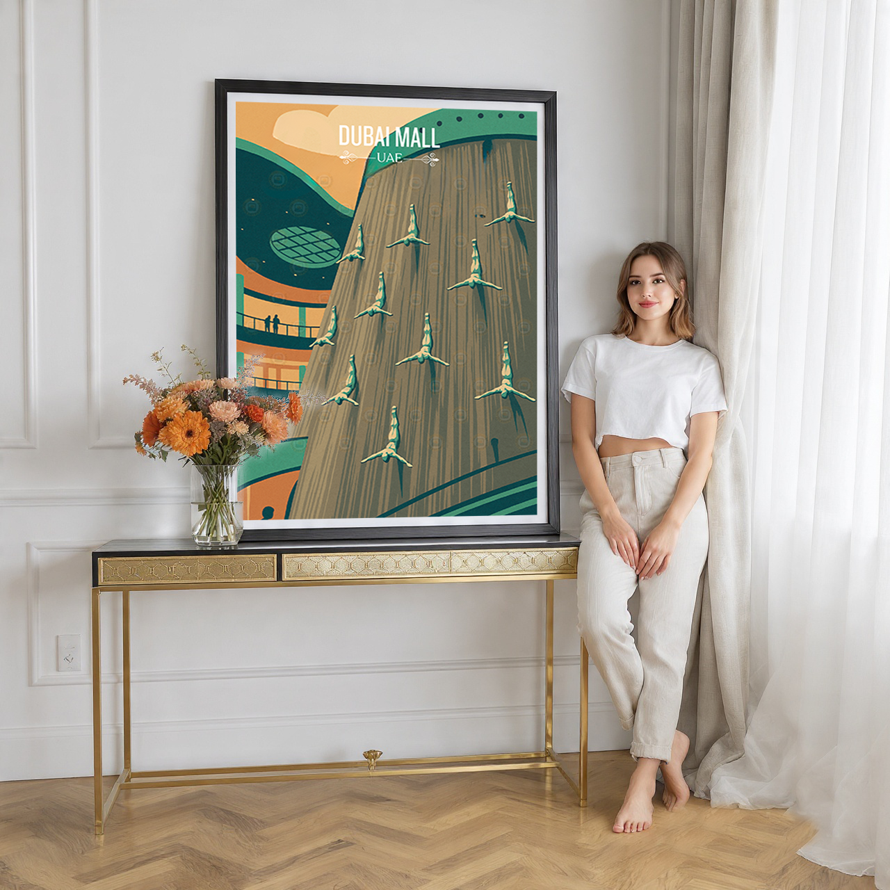 Dubai Mall - UAE - Travel Art Print Wall Deco Poster