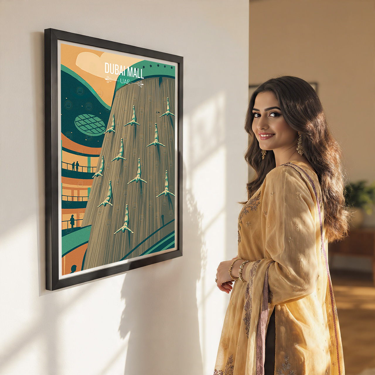 Dubai Mall - UAE - Travel Art Print Wall Deco Poster