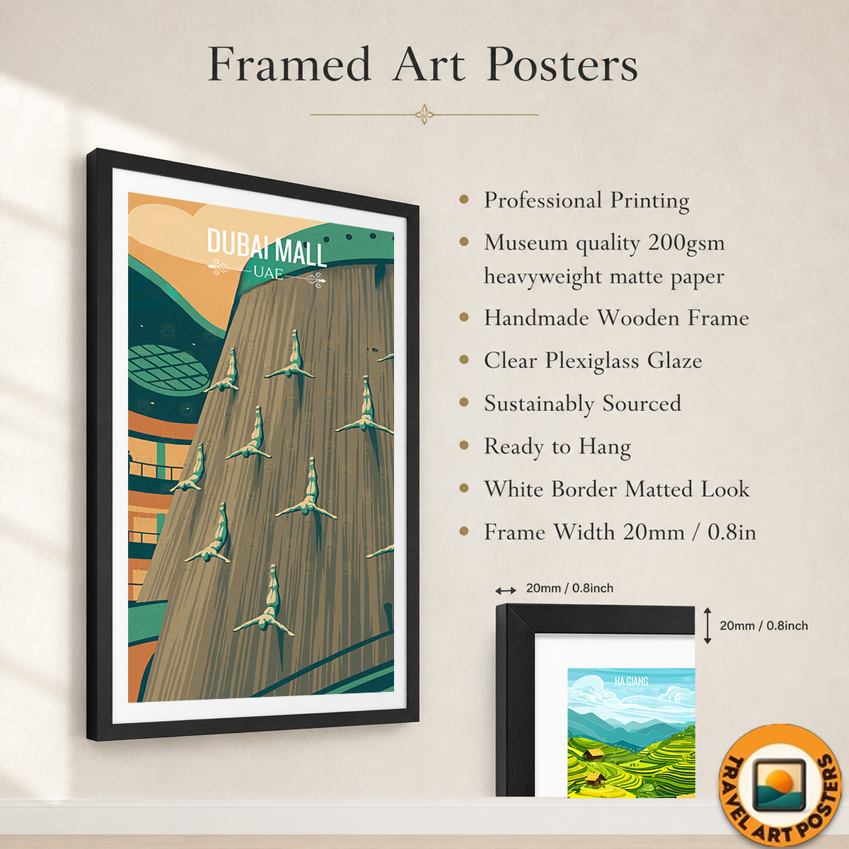 Dubai Mall - UAE - Travel Art Print Wall Deco Poster
