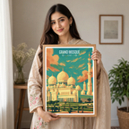 Grand Mosque - UAE - Travel Art Print Wall Deco Poster - Travel Art Poster Print