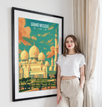 Grand Mosque - UAE - Travel Art Print Wall Deco Poster - Travel Art Poster Print