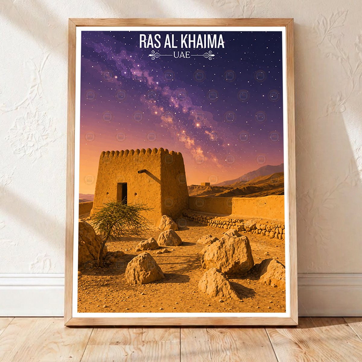 Ras Al Khaima - UAE - Travel Art Print Wall Deco Poster - Travel Art Poster Print