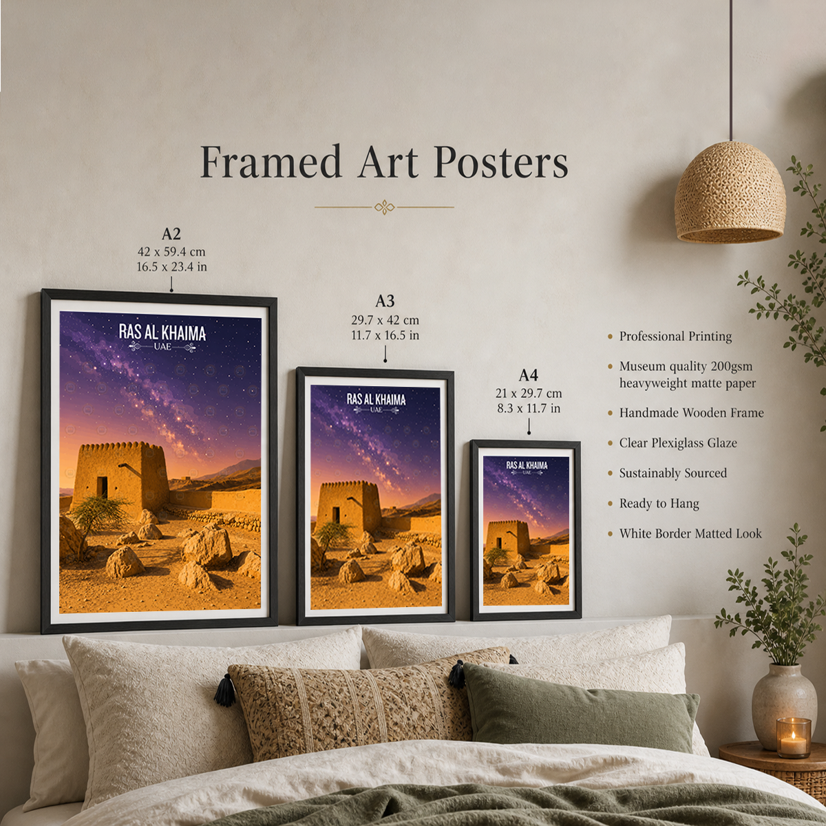Ras Al Khaima - UAE - Travel Art Print Wall Deco Poster - Travel Art Poster Print