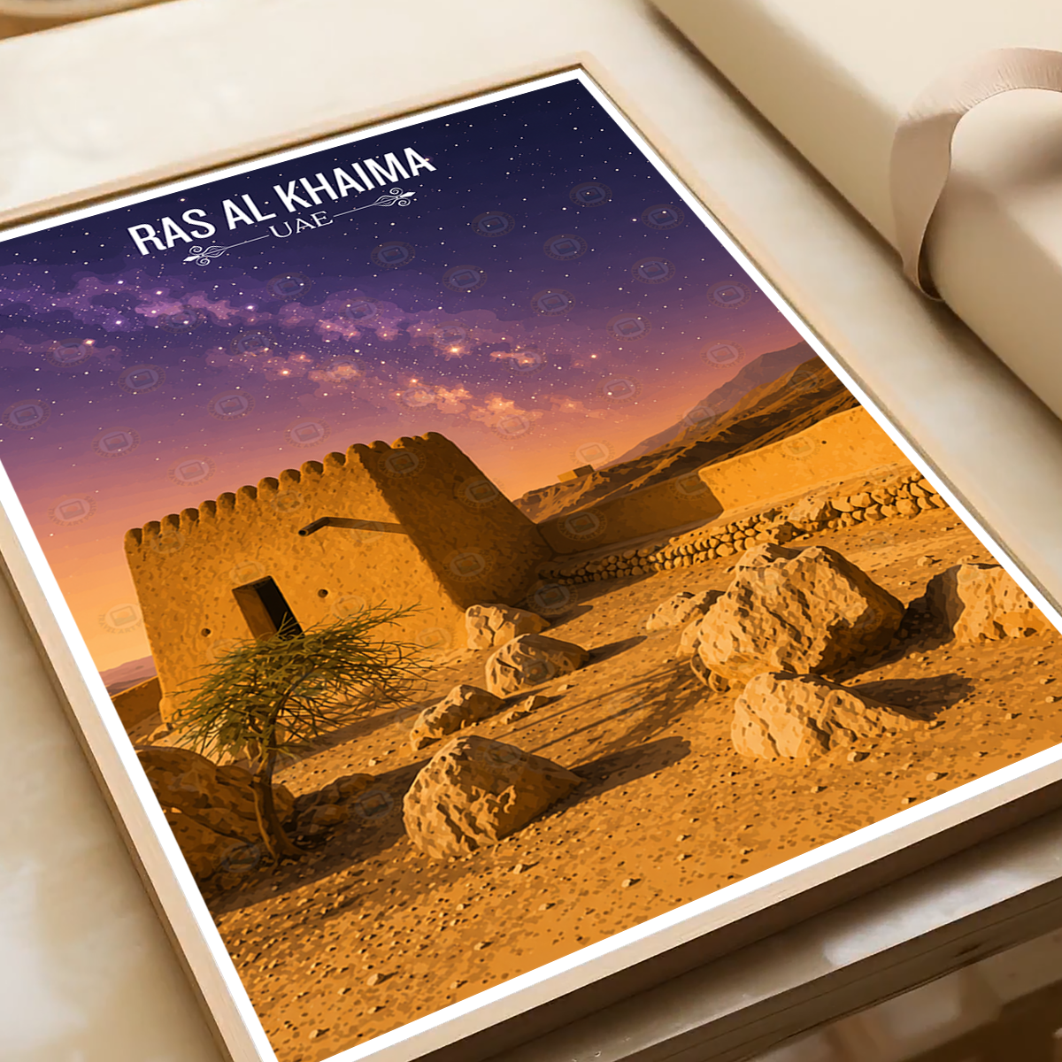 Ras Al Khaima - UAE - Travel Art Print Wall Deco Poster - Travel Art Poster Print