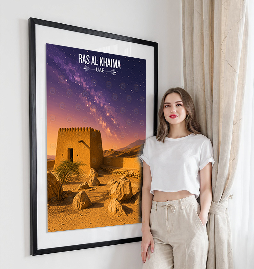 Ras Al Khaima - UAE - Travel Art Print Wall Deco Poster - Travel Art Poster Print