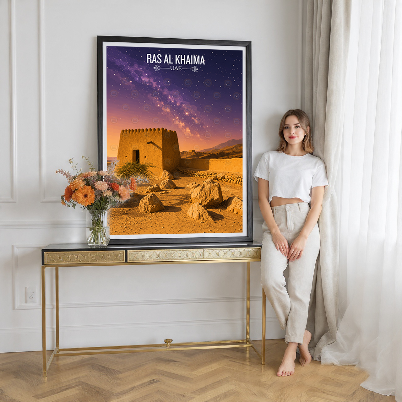Ras Al Khaima - UAE - Travel Art Print Wall Deco Poster - Travel Art Poster Print