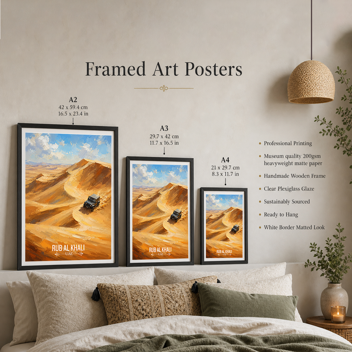 Rub al Khali - UAE - Travel Art Print Wall Deco Poster - Travel Art Poster Print