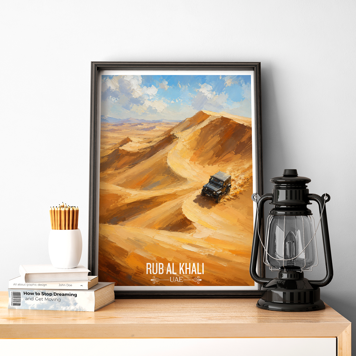 Rub al Khali - UAE - Travel Art Print Wall Deco Poster - Travel Art Poster Print