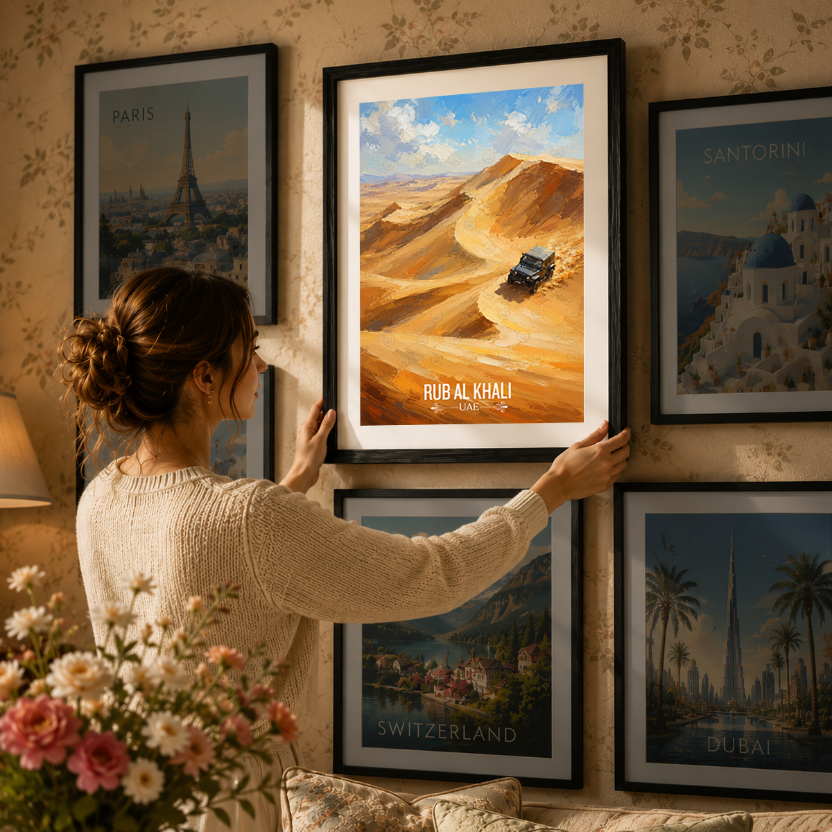 Rub al Khali - UAE - Travel Art Print Wall Deco Poster - Travel Art Poster Print