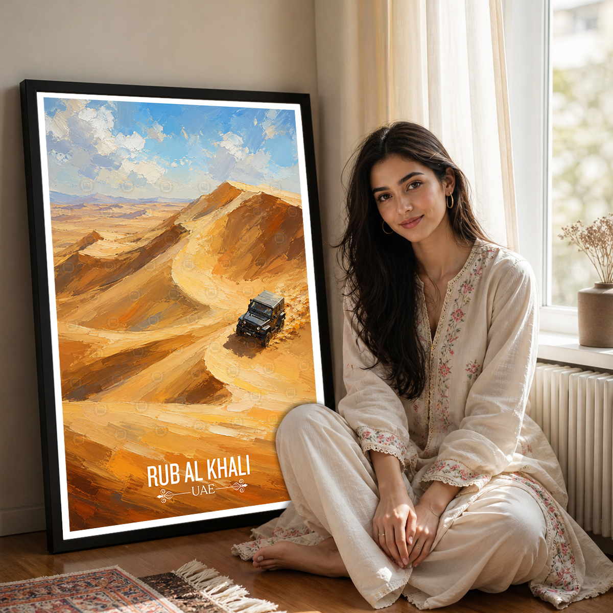 Rub al Khali - UAE - Travel Art Print Wall Deco Poster - Travel Art Poster Print