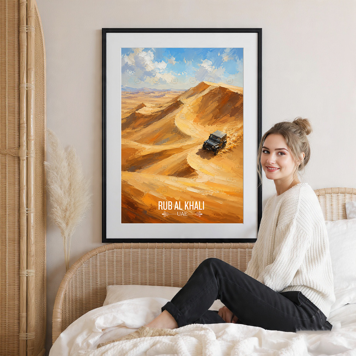 Rub al Khali - UAE - Travel Art Print Wall Deco Poster - Travel Art Poster Print