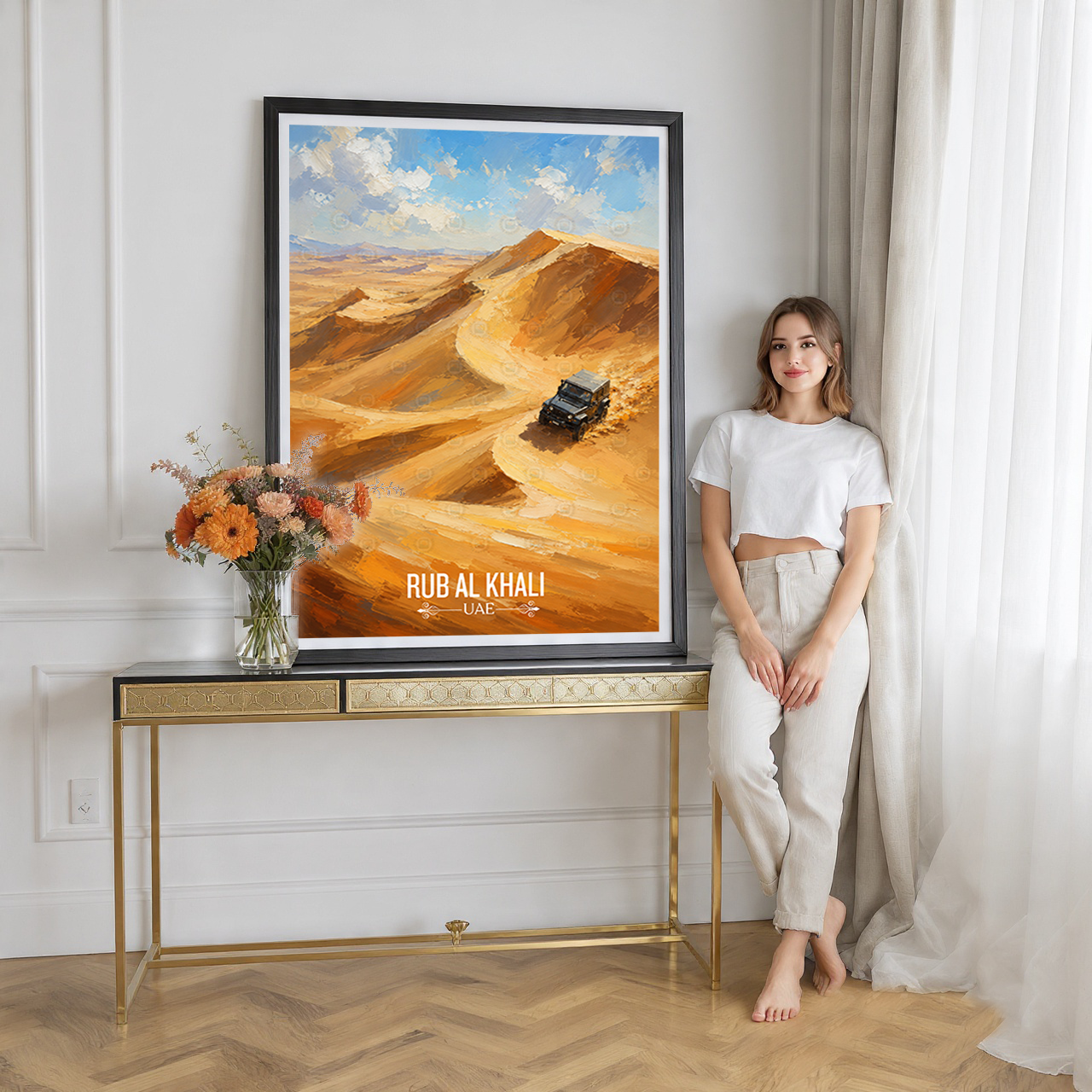 Rub al Khali - UAE - Travel Art Print Wall Deco Poster - Travel Art Poster Print