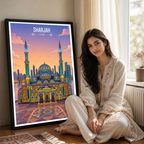 Sharjah - UAE - Travel Art Print Wall Deco Poster - Travel Art Poster Print