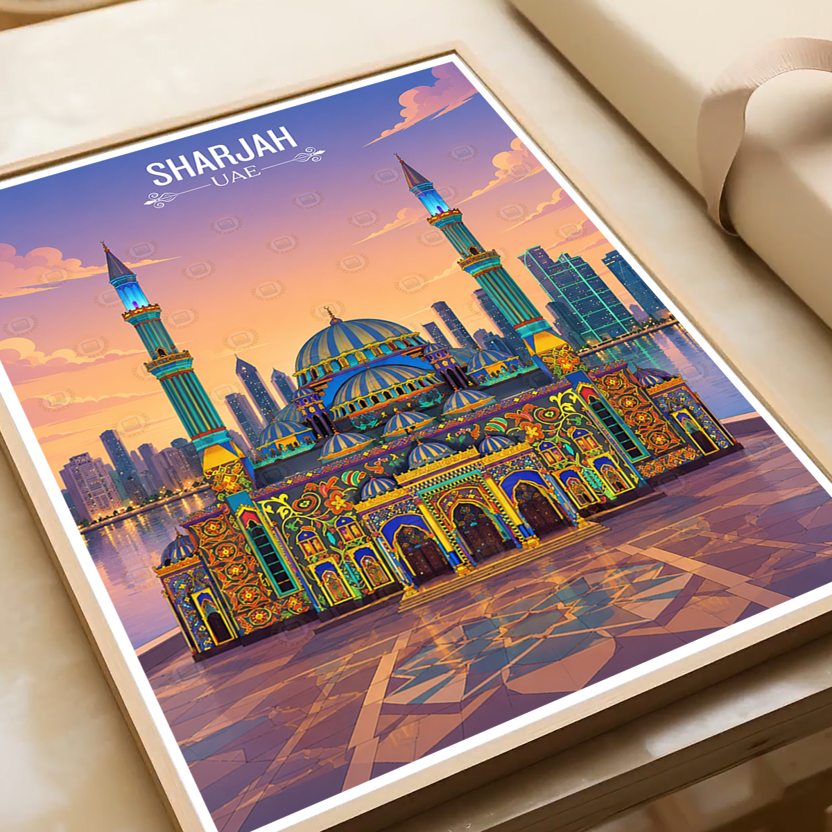 Sharjah - UAE - Travel Art Print Wall Deco Poster - Travel Art Poster Print