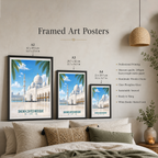Sheikh Zayed Mosque - UAE - Travel Art Print Wall Deco Poster - Travel Art Poster Print