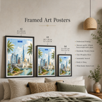 UAE - Travel Art Print Wall Deco Poster - Travel Art Poster Print