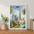 UAE - Travel Art Print Wall Deco Poster - Travel Art Poster Print