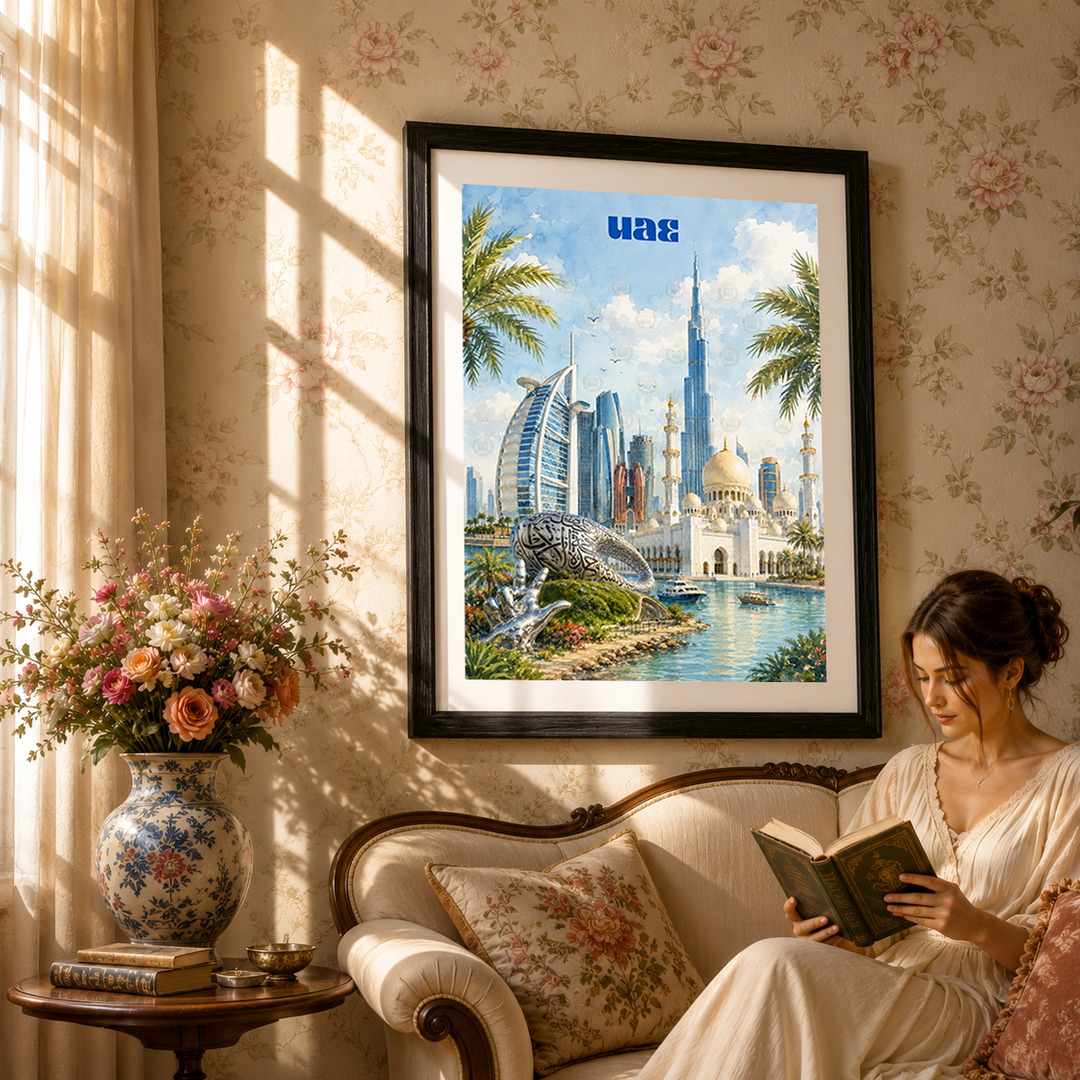 UAE - Travel Art Print Wall Deco Poster - Travel Art Poster Print