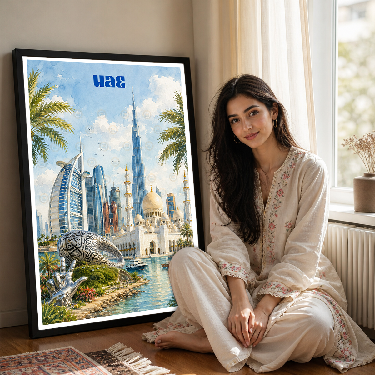 UAE - Travel Art Print Wall Deco Poster - Travel Art Poster Print