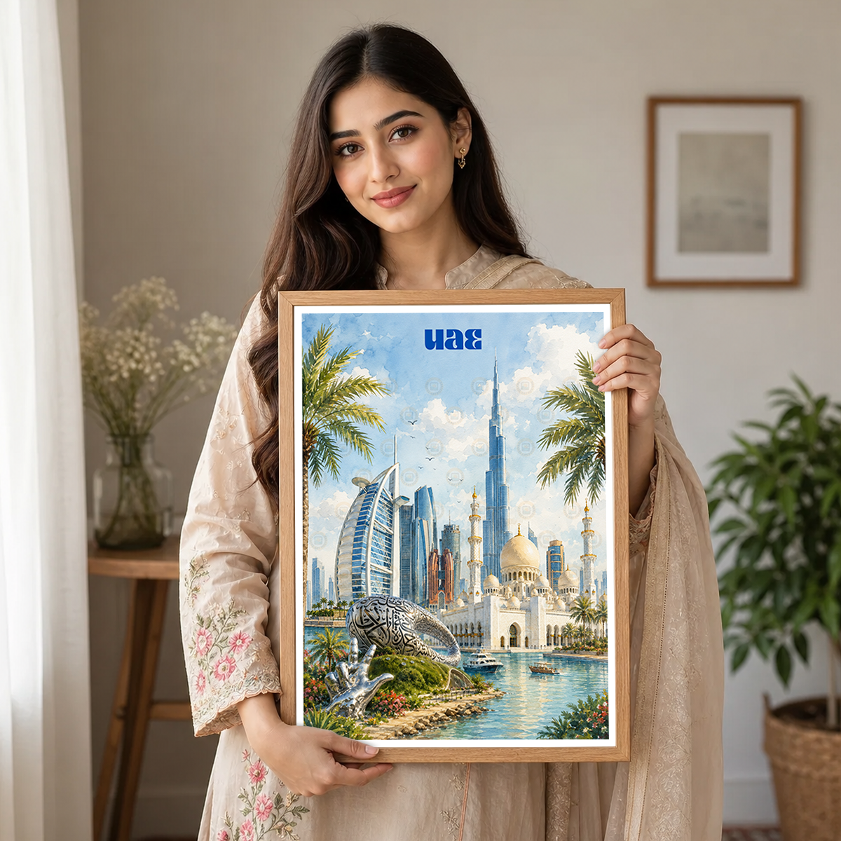UAE - Travel Art Print Wall Deco Poster - Travel Art Poster Print