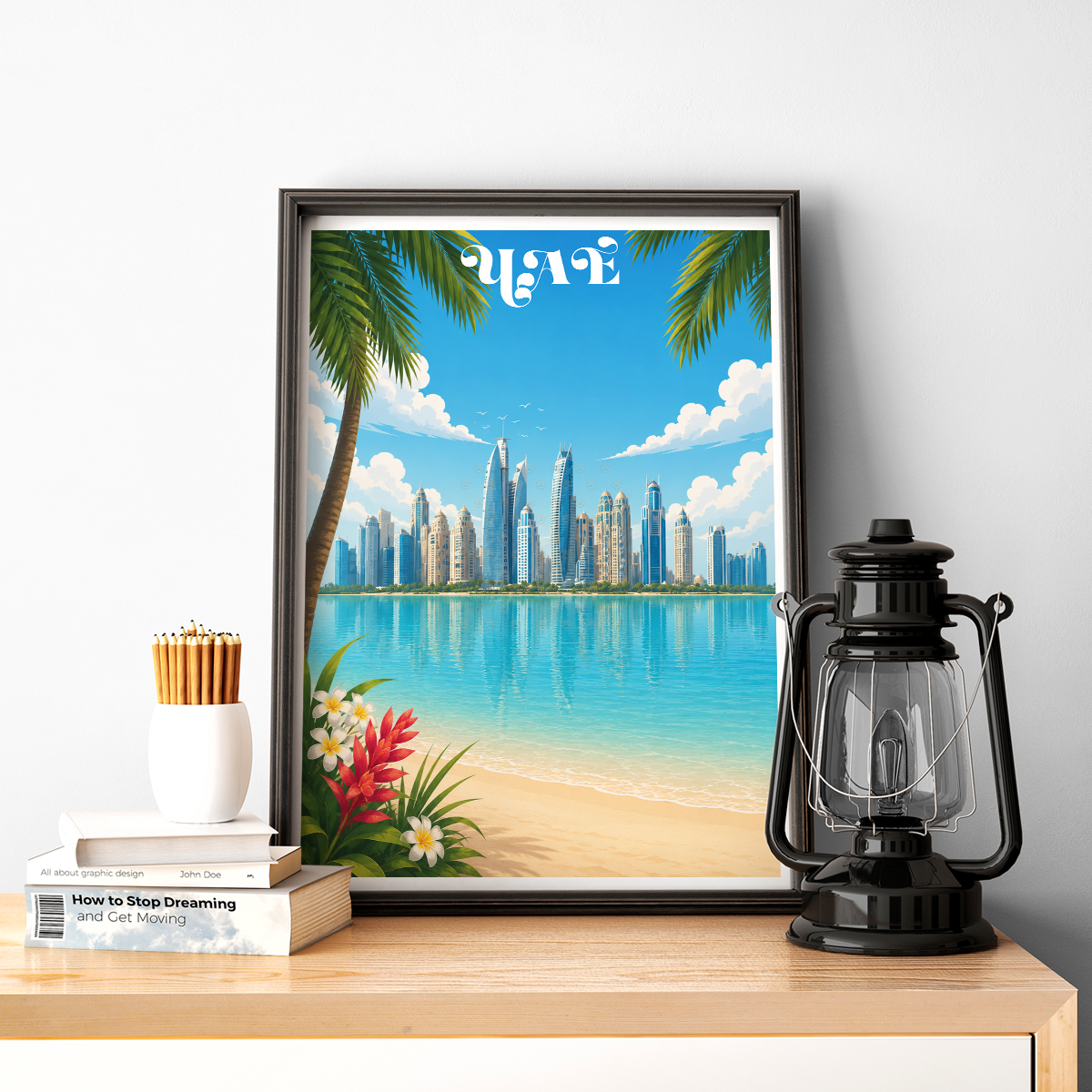 UAE - Travel Art Print Wall Deco Poster - Travel Art Poster Print