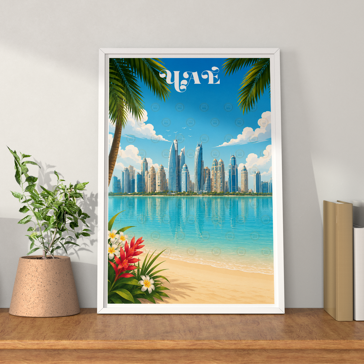 UAE - Travel Art Print Wall Deco Poster - Travel Art Poster Print
