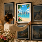 UAE - Travel Art Print Wall Deco Poster - Travel Art Poster Print