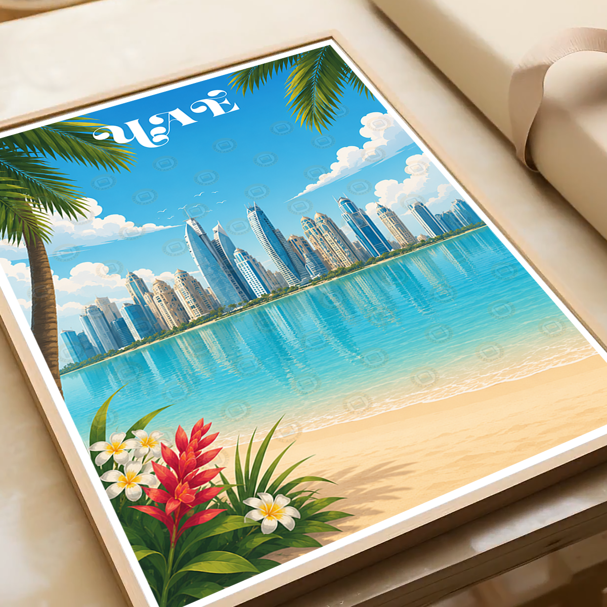 UAE - Travel Art Print Wall Deco Poster - Travel Art Poster Print