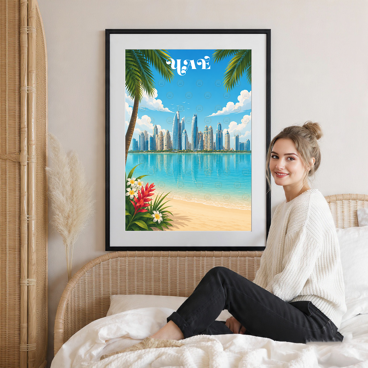 UAE - Travel Art Print Wall Deco Poster - Travel Art Poster Print