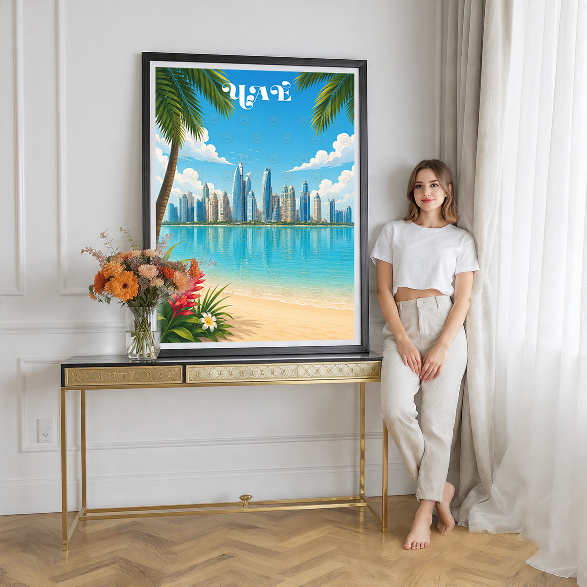 UAE - Travel Art Print Wall Deco Poster - Travel Art Poster Print