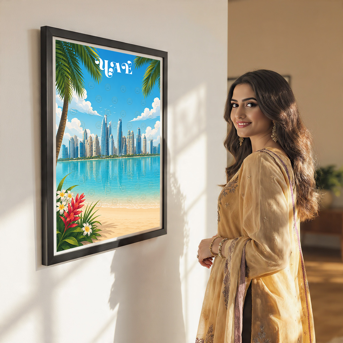 UAE - Travel Art Print Wall Deco Poster - Travel Art Poster Print
