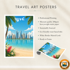 UAE - Travel Art Print Wall Deco Poster - Travel Art Poster Print