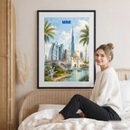UAE - Travel Art Print Wall Deco Poster - Travel Art Poster Print