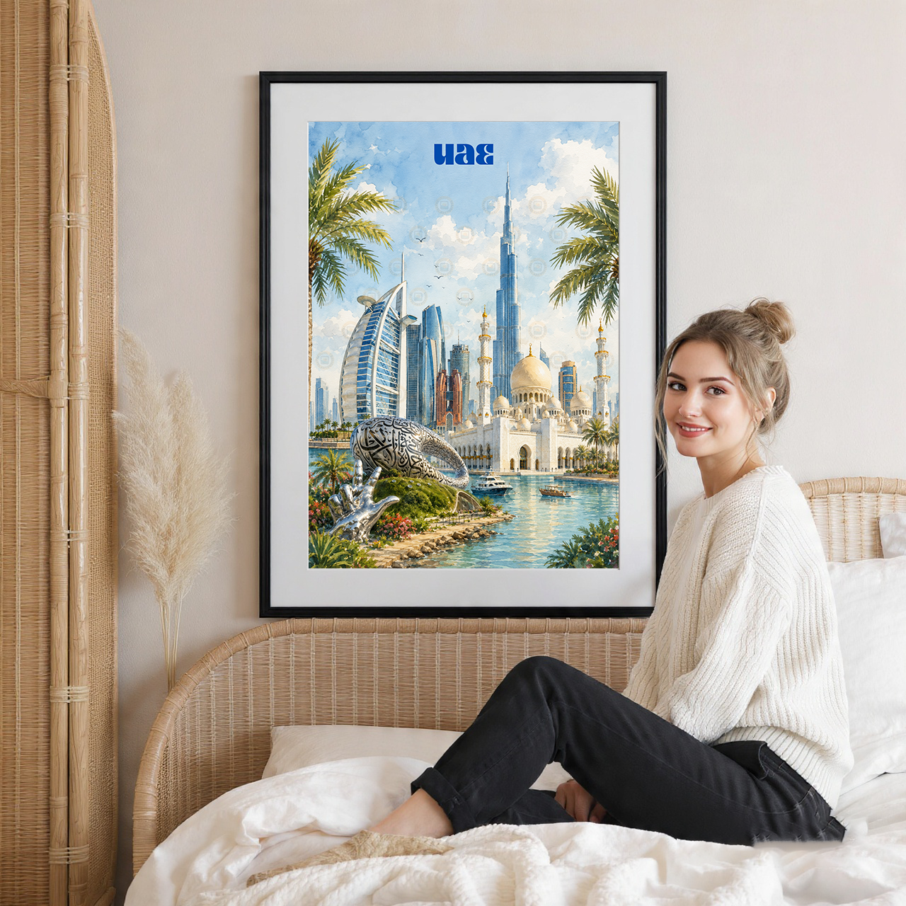 UAE - Travel Art Print Wall Deco Poster - Travel Art Poster Print