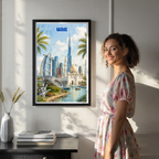 UAE - Travel Art Print Wall Deco Poster - Travel Art Poster Print