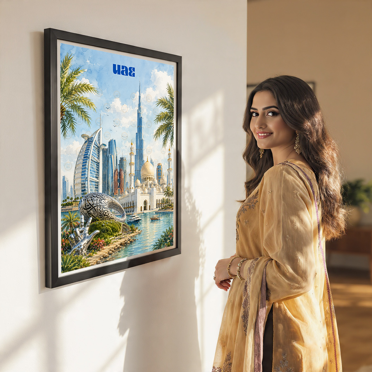 UAE - Travel Art Print Wall Deco Poster - Travel Art Poster Print