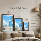 Abu Dhabi travel poster – artwork presentation view 3