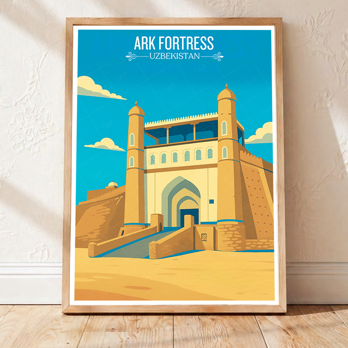 Ark Fortress - Uzbekistan - Travel Poster Vintage Style Wall Art Print - Art Print - Travel Art Poster
