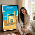 Ark Fortress - Uzbekistan - Travel Poster Vintage Style Wall Art Print - Art Print - Travel Art Poster