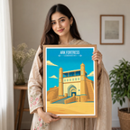 Ark Fortress - Uzbekistan - Travel Poster Vintage Style Wall Art Print - Art Print - Travel Art Poster